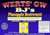 Link to enlarged view of B-091 - Pineapple Brats - 5 lbs. of Lean Pineapple Bratwurst Label