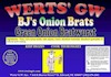 Link to enlarged view of B-062 - Green Onion Brats - 10 lbs. of Lean Green Onion Bratwurst Label